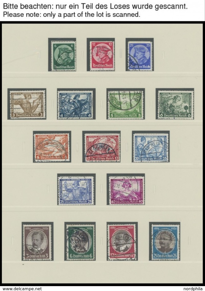 SAMMLUNGEN O, 1933-45, Saubere Komplette Gestempelte Sammlung Dt. Reich Im SAFE Dual Album Mit Allen Blocks (Nothilfeblo - Usados