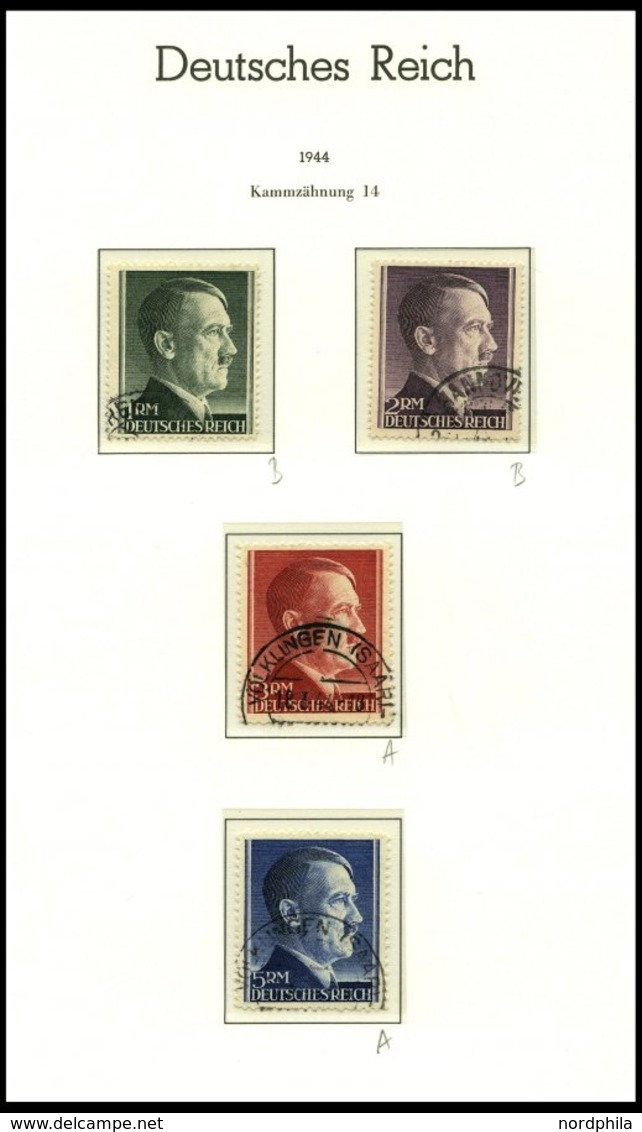 SAMMLUNGEN O, Gestempelte Sammlung Dt. Reich Von 1933-45 Im Leuchtturm Falzlosalbum, Bis Auf Nothilfe-Block, Chicagofahr - Gebraucht