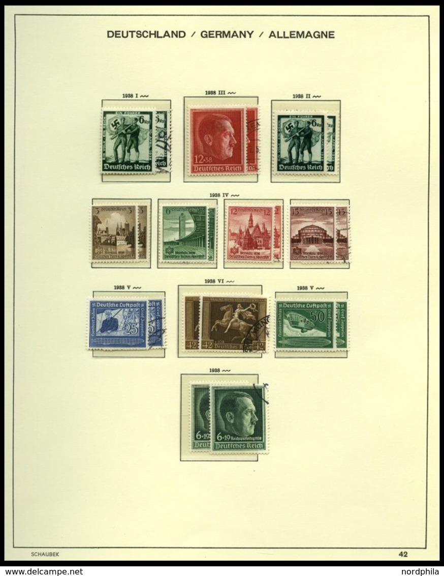 SAMMLUNGEN O,**,*,Brief,BrfStk , 1933-45, Reichhaltige Sammlung Dt. Reich Mit Vielen Guten Ausgaben Und Einigen Interess - Used Stamps