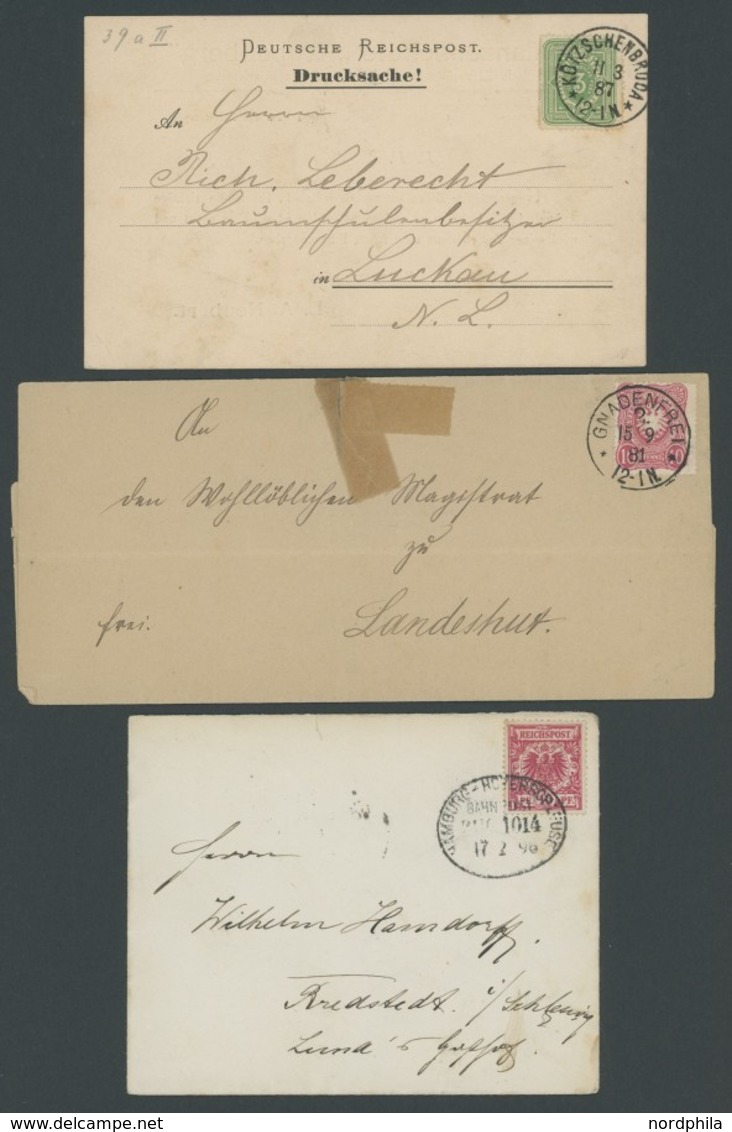 LOTS 1875-99, Kleine Partie Von 22 Belegen, Einige Bessere Stempel, Etwas Unterschiedlich, Fundgrube! - Sonstige & Ohne Zuordnung