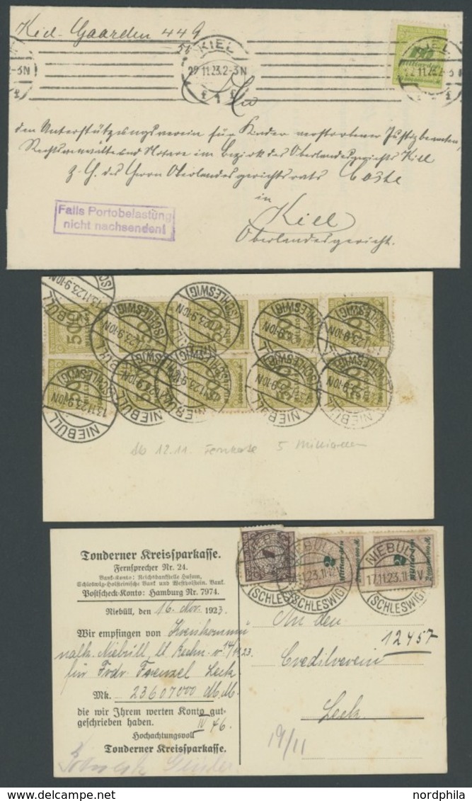 LOTS 1923, 36 Verschiedene Belege Der Hochinflation (ab 24.8.1923), Etwas Unterschiedlich, Fundgrube! - Other & Unclassified