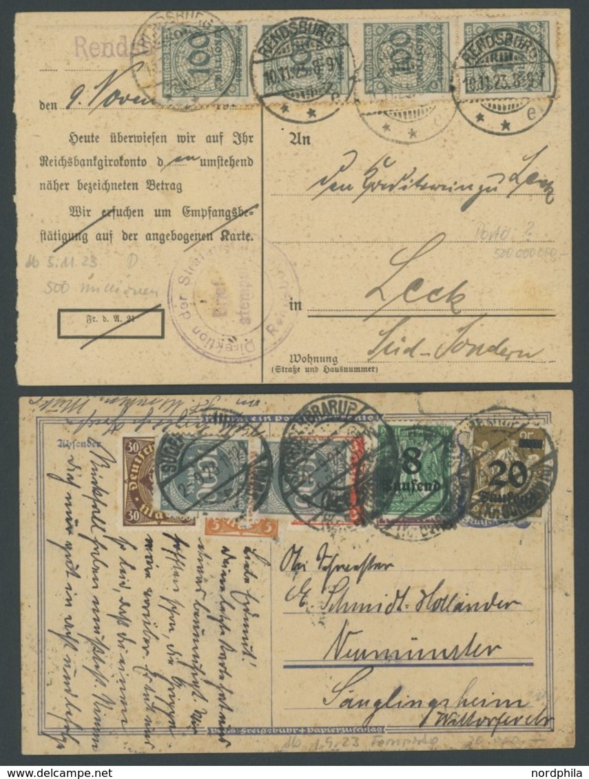 LOTS 1923, 36 Verschiedene Belege Der Hochinflation (ab 24.8.1923), Etwas Unterschiedlich, Fundgrube! - Other & Unclassified