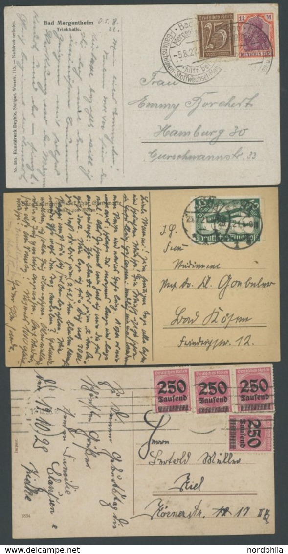 LOTS 1922/3, 43 Meist Verschiedene Belege Inflation, Feinst/Pracht - Sonstige & Ohne Zuordnung