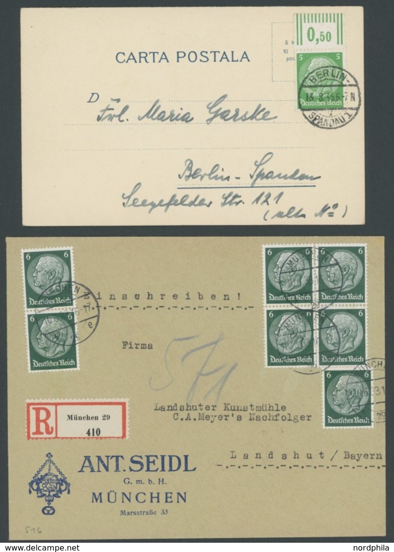 LOTS 1924-42, über 90 Belege, dabei 7x Block 7 mit Sonderstempel, feinst/Pracht, Fundgrube!