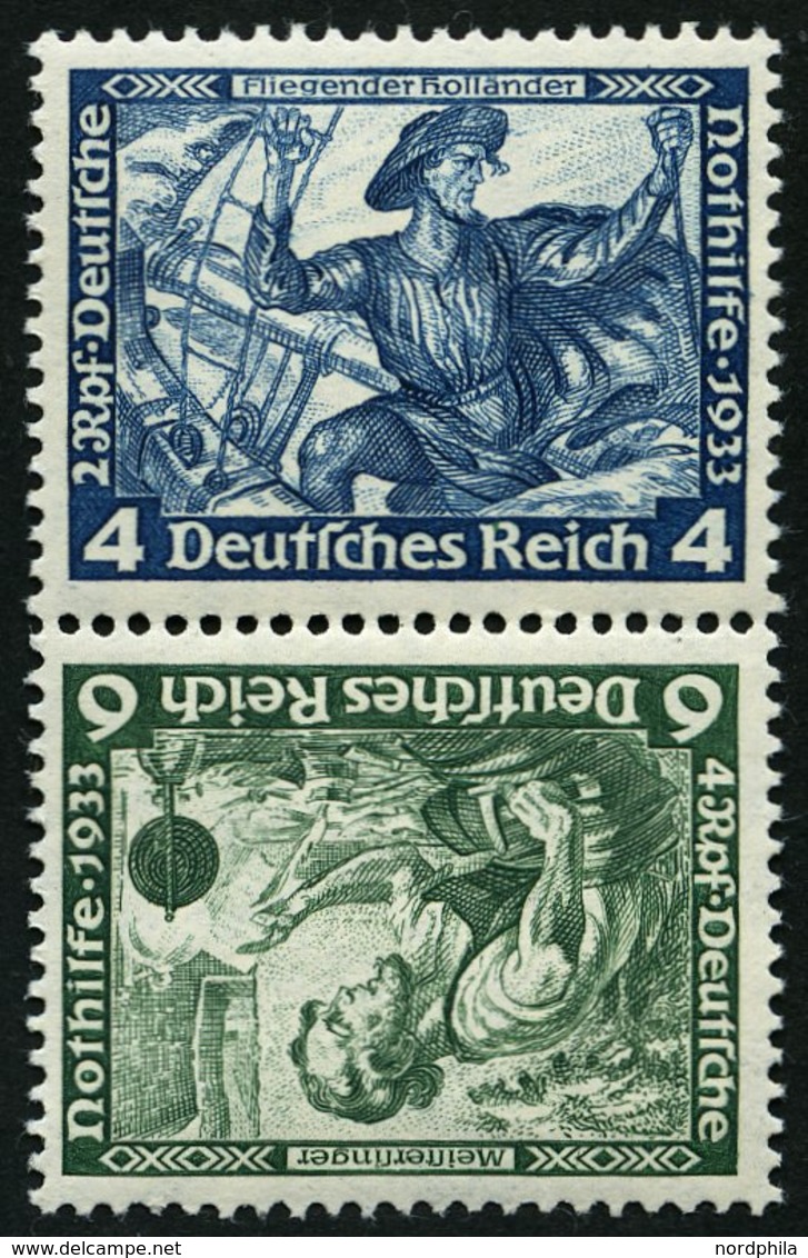 ZUSAMMENDRUCKE SK 19 **, 1933, Wagner Kehrdruck 4 + 6, Pracht, Mi. 120.- - Se-Tenant