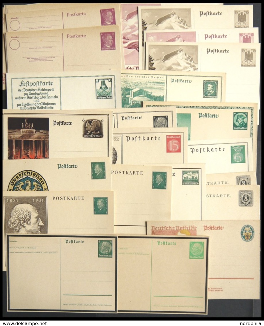 GANZSACHEN 1932-41, 32 Meist Verschiedene Ungebrauchte Ganzsachenkarten, Prachterahltung - Otros & Sin Clasificación