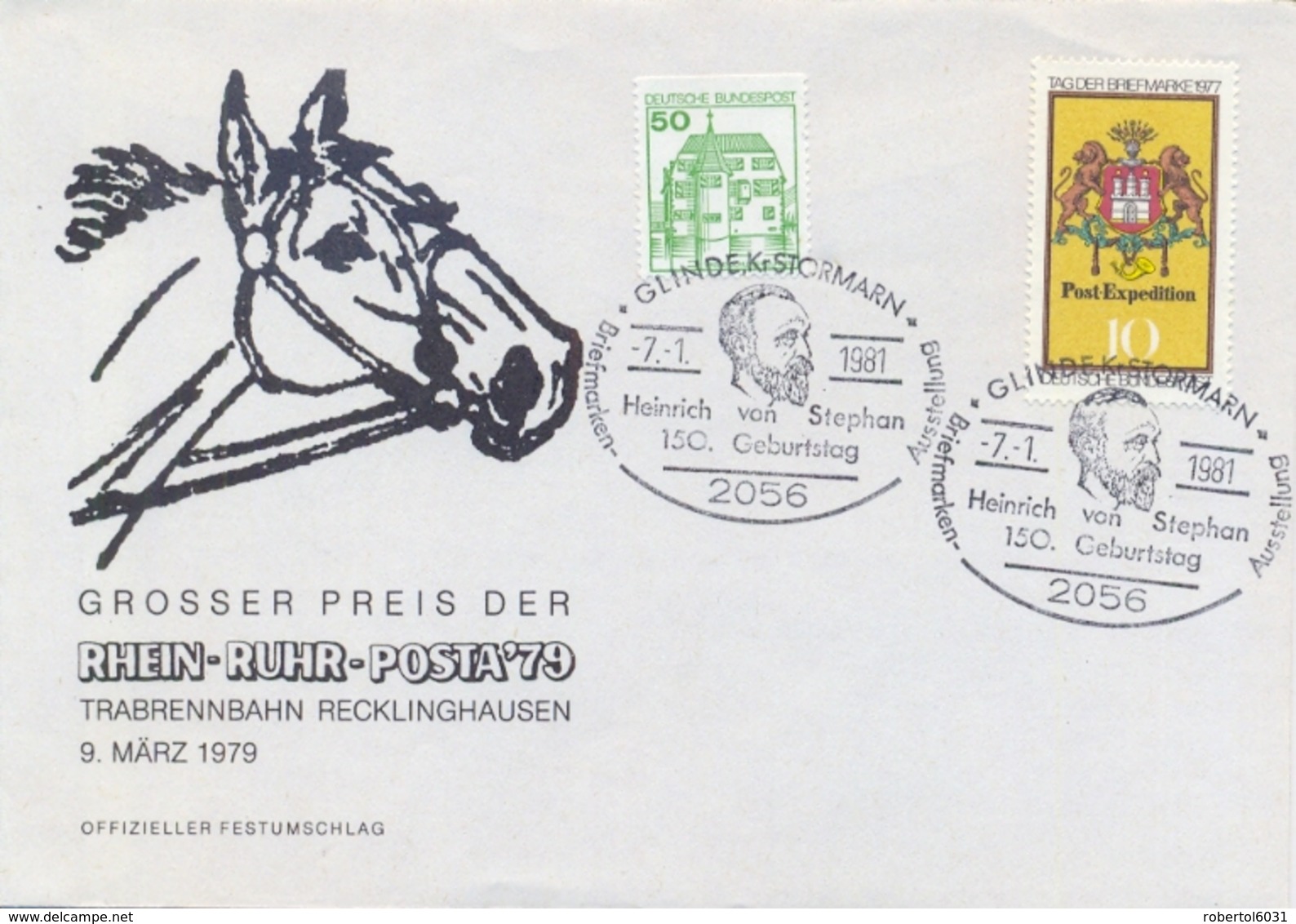 Germany BRD 1981 Cover With Glinde Special Cancel 150th Anniversary Birth Heinrich Von Stephan - Posta