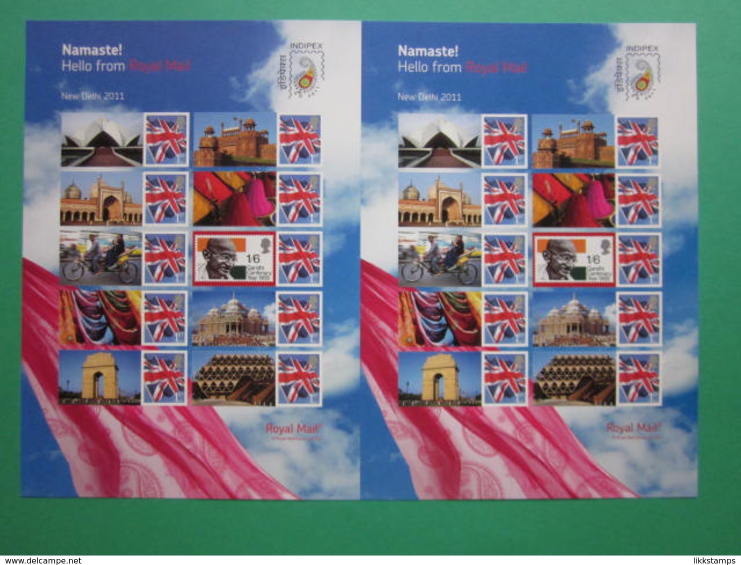 2011 ROYAL MAIL INDIPEX INTERNATIONAL STAMP EXHIBITION GENERIC SMILERS SHEET. #SS0073 - Timbres Personnalisés