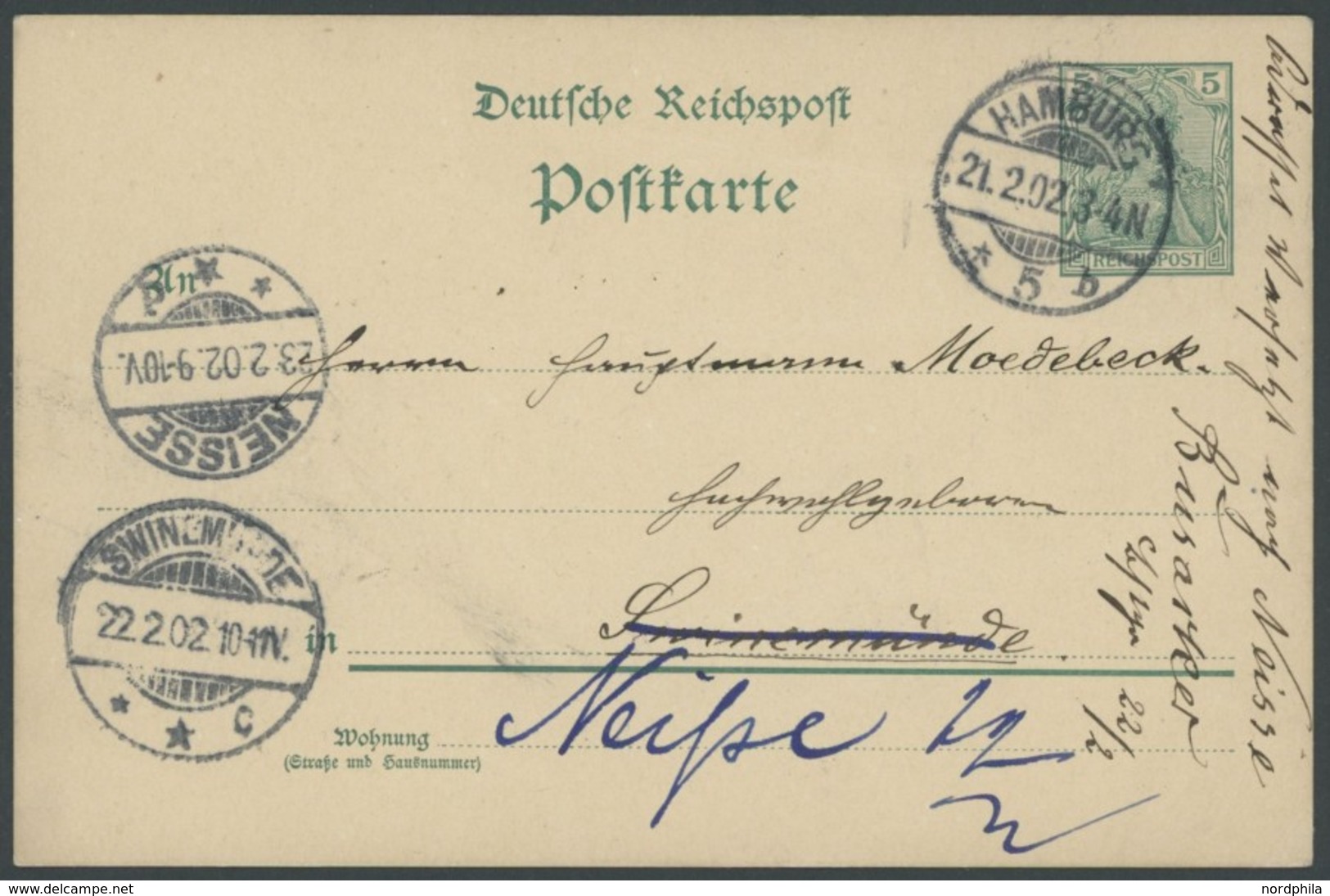 PIONIERFLUGPOST 1909-1914 1902, Eigenhändig Geschriebene Ganzsachenkarte Von Prof. Dr. Ahlborn (Luftfahrtpionier, Verfas - Aviones
