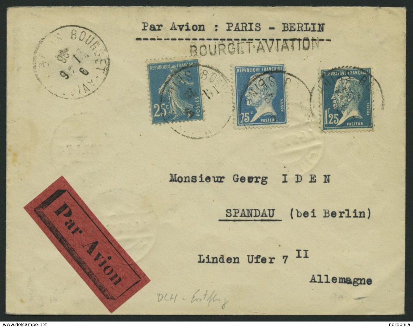 ERST-UND ERÖFFNUNGSFLÜGE 26.56.03 BRIEF, 1.6.1926, Paris-Berlin, Prachtbrief - Zeppeline