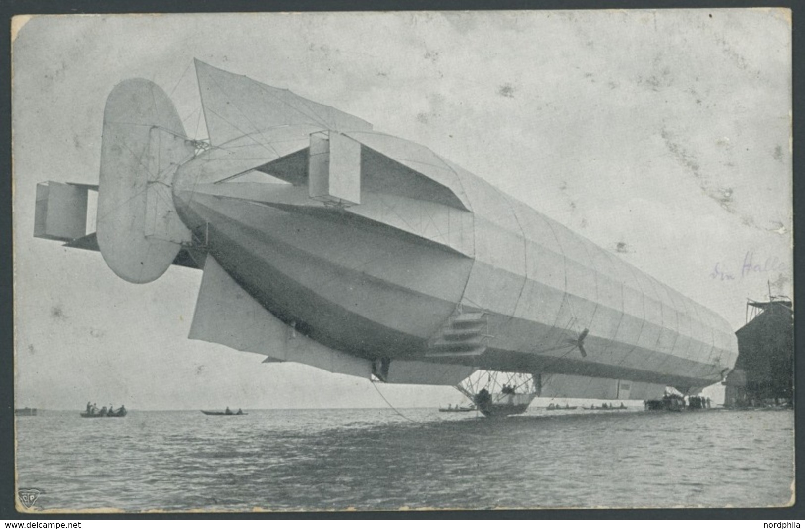 ALTE ANSICHTSKARTEN 1909, Neues Luftschiff-Model LZ 6 Vor Dem Aufstieg, Datenkarte, Gebraucht, Feinst - Other & Unclassified
