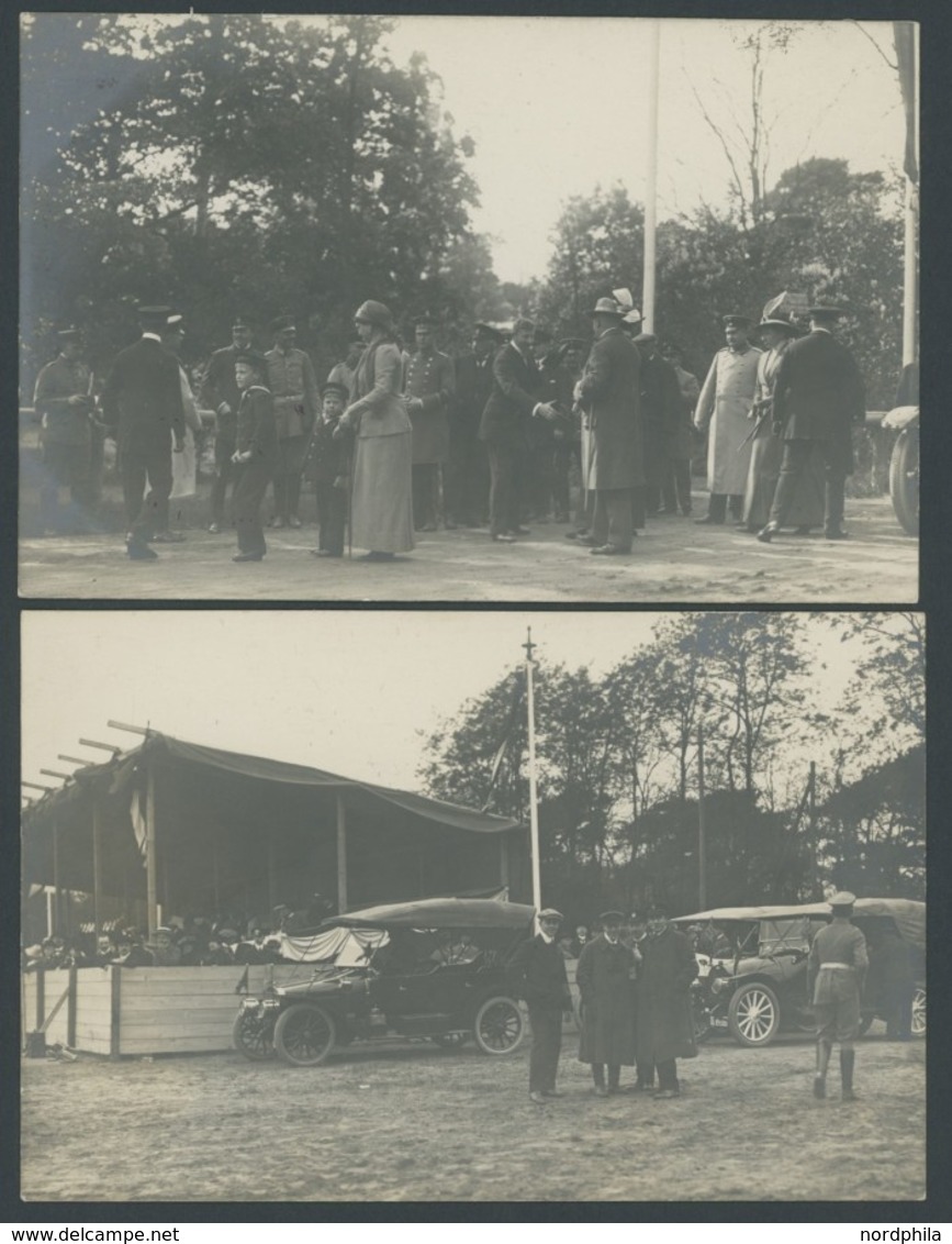 ALTE ANSICHTSKARTEN 1914, Prinz-Heinrich-Flug, 2 Verschiedene Offizielle Fotokarten (Großherzogliches Gefolge), Ungebrau - Sonstige & Ohne Zuordnung