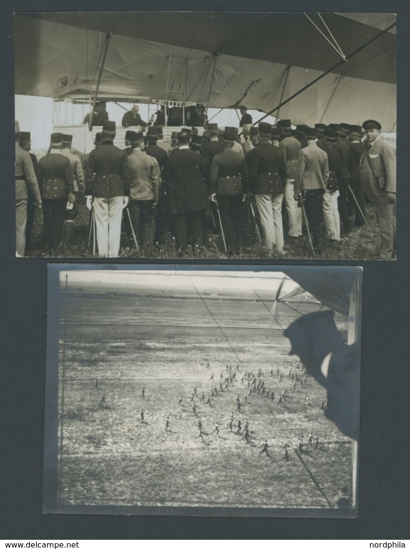 ALTE ANSICHTSKARTEN 1913, Luftschiff Sachsen, Wien-Fahrt, österreichische Sonderkarte Und 3 Landungsfotos, Beschriftet V - Other & Unclassified