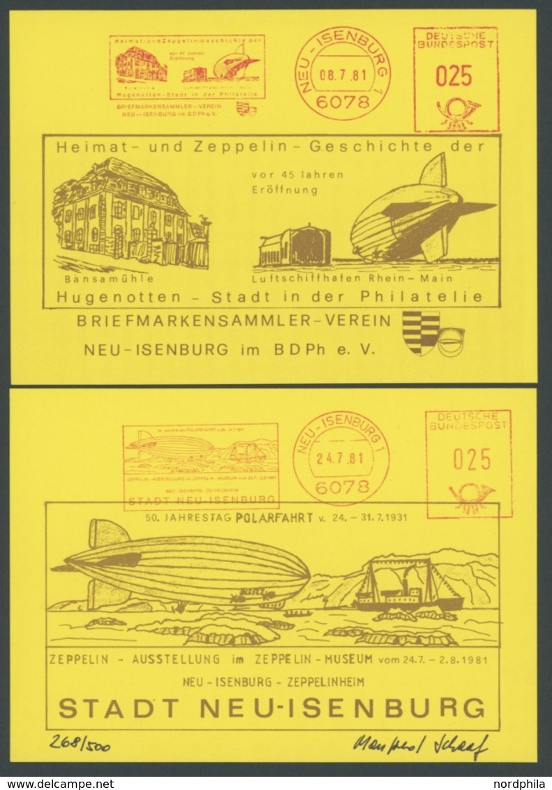 ALTE ANSICHTSKARTEN 1981, LZ 127, 4 Verschiedene Jubiläums Maximumkarten Für Die Arge Zeppelin (Nr. 1, 3-5), Mit Verschi - Otros & Sin Clasificación