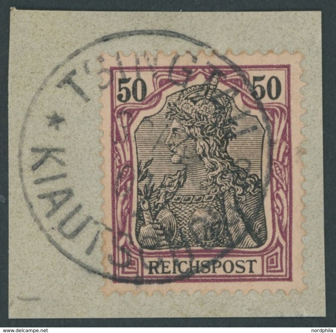 DP CHINA P Vg BrfStk, Petschili: 1900, 50 Pf. Reichspost, Stempel TSINGTAU KIAUTSCHOU *a, Prachtbriefstück, Gepr. Steuer - China (oficinas)