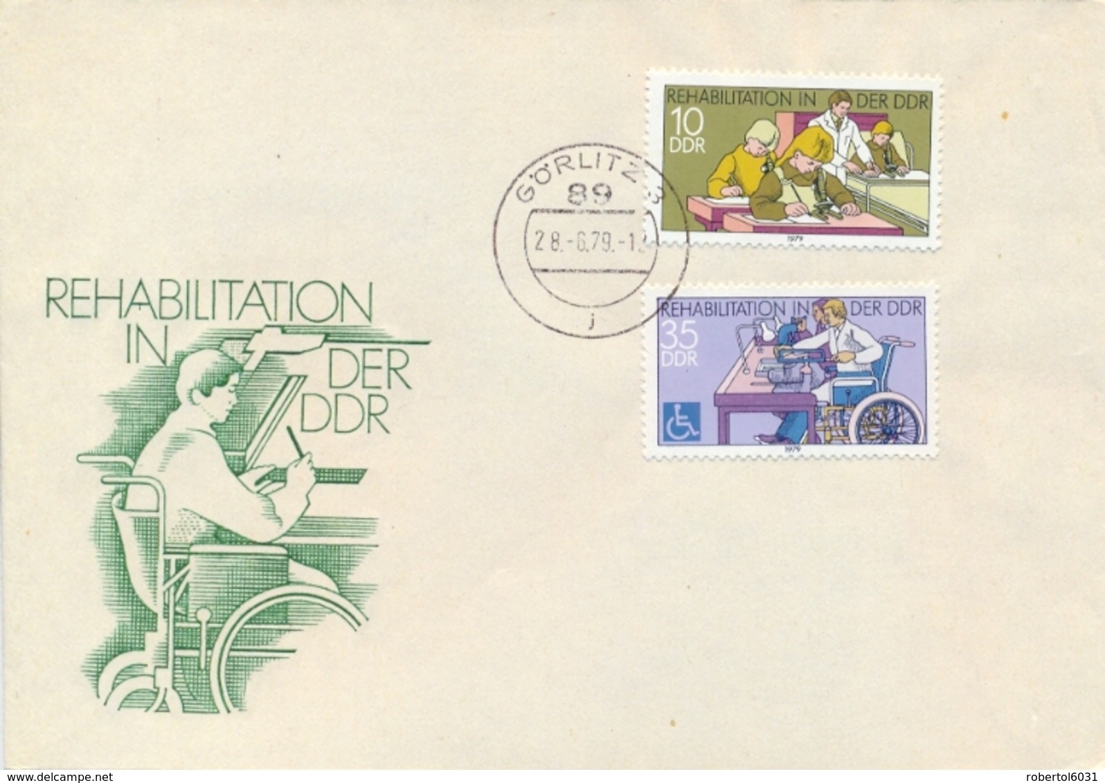 Germany DDR 1979 FDC Rehabilitation Of Handicapped People - Handicap