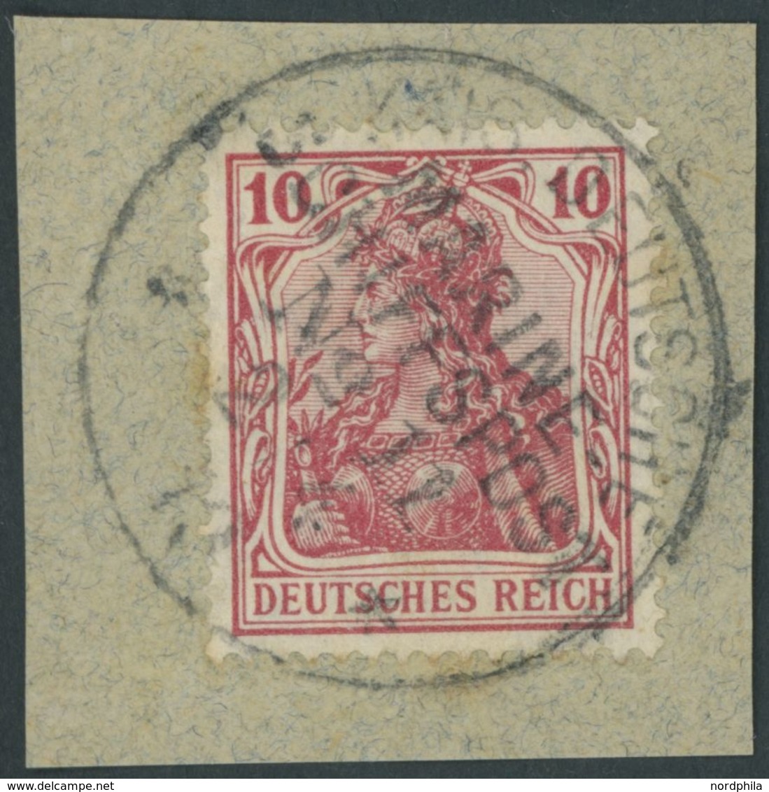 MSP BIS 1914 DR 86 BrfStk, 11 (SMS SEEADLER), 2.4.13, Auf 10 Pf. Germania, Prachtbriefstück - Marítimo