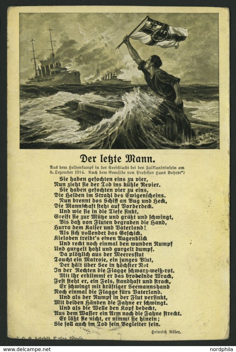 MSP VON 1914 - 1918 9 (DEUTSCHLAND), 16.11.15, FP-Ansichtskarte, Pracht - Maritime