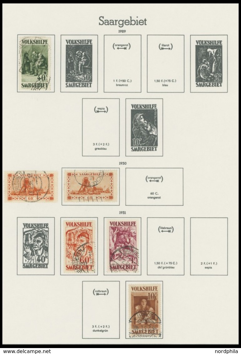 SAMMLUNGEN, LOTS O, 1920-35, Sammlung Saarland Mit Einigen Besseren Werten, Unterschiedliche Erhaltung, Besichtigen! - Colecciones & Series