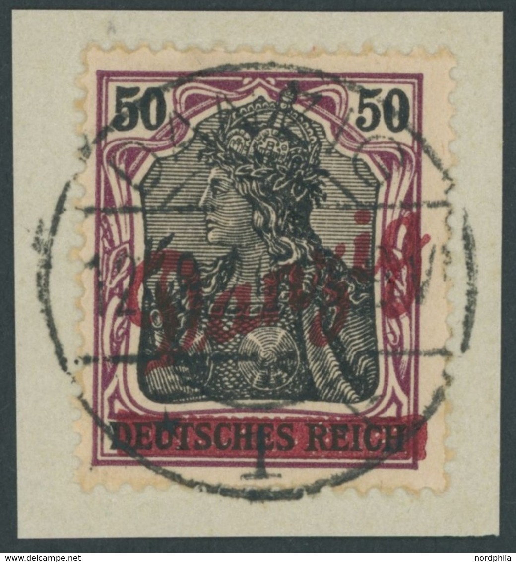 FREIE STADT DANZIG 39 BrfStk, 1920, 50 Pf. Kleiner Innendienst, Prachtbriefstück, Gepr. Kniep, Mi. (350.-) - Other & Unclassified