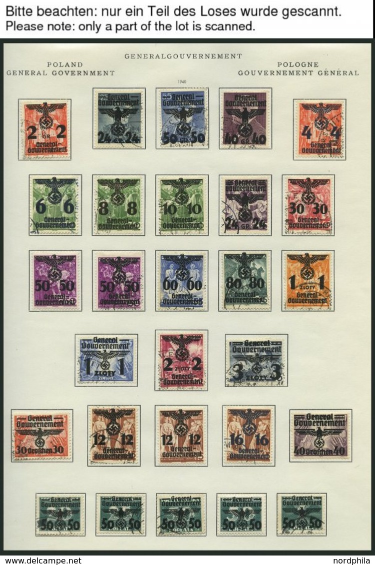 GENERALGOUVERNEMENT *, O, Sammlung Generalgouvernement Von 1939-44, Fast Nur Prachterhaltung - Besetzungen 1938-45