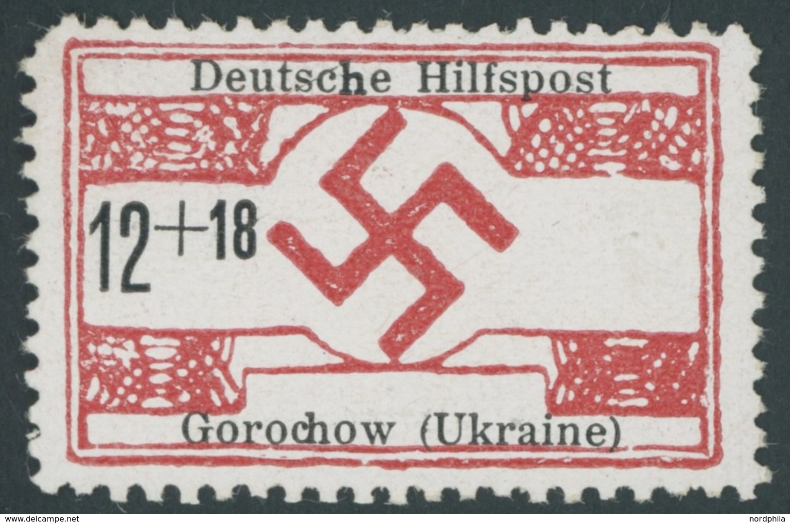 UKRAINE 18 *, 1944, 12 Pf. Gorochow, Pracht, Gepr. Zirath, Mi. 90.- - Occupation 1938-45