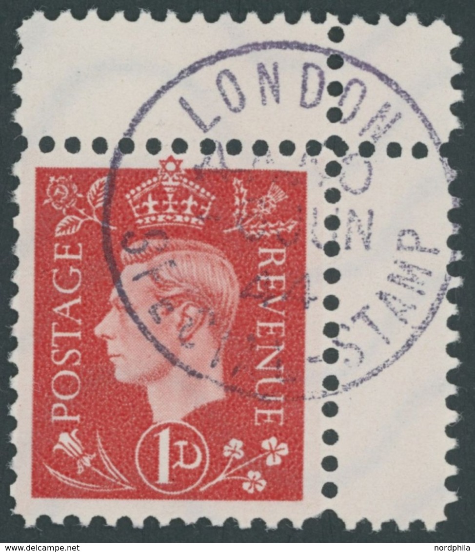 PROPAGANDAFÄLSCHUNGEN 4 O, Deutsche Propagandamarken Für Großbritannien: 1944, 1 P. König Georg I, Pracht, Mi. 60.- - Occupation 1938-45