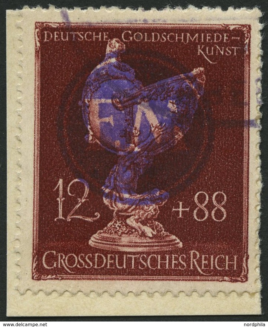 FREDERSDORF F 903 BrfStk, 1945, 12 Pf. Goldschmiedekunst Auf Knappem Briefstück, Pracht, Signiert U.a. I. Sturm - Correos Privados & Locales