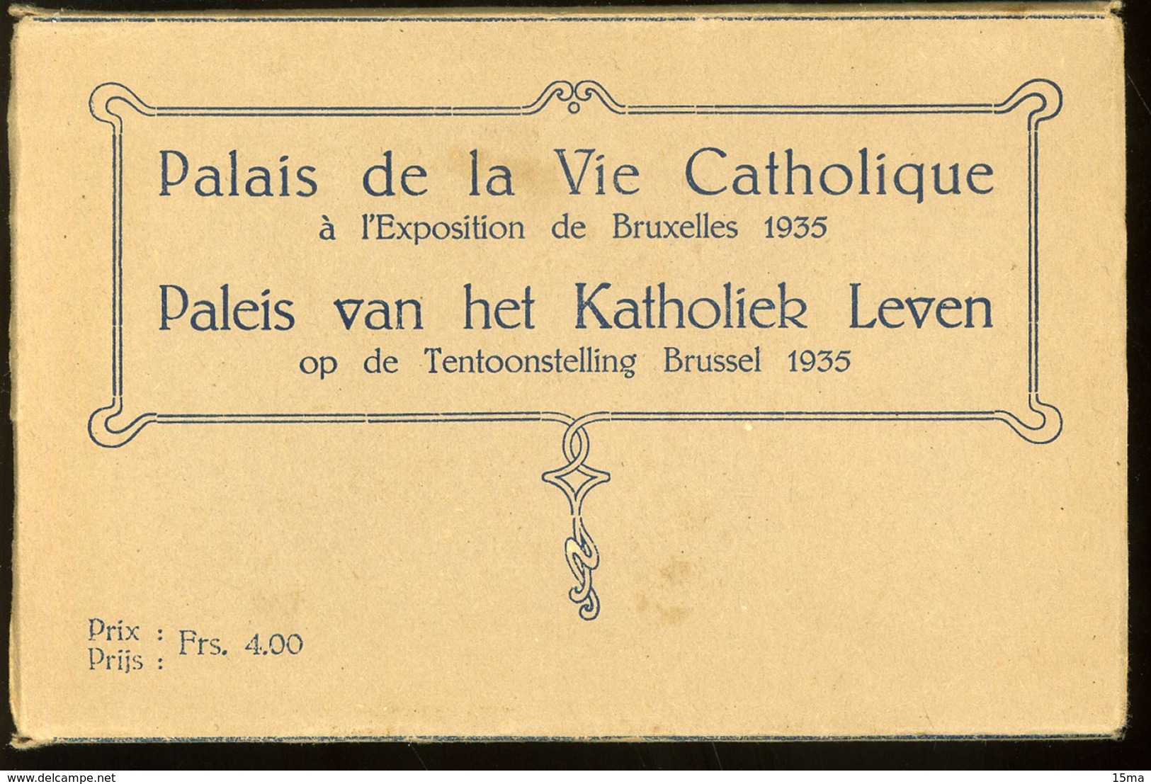 Bruxelles Brussel Exposition De 1935 Palais De La Vie Catholique Paleis Van Het Katholiek Leven Dépliant Complet De 10 C - Lots, Séries, Collections