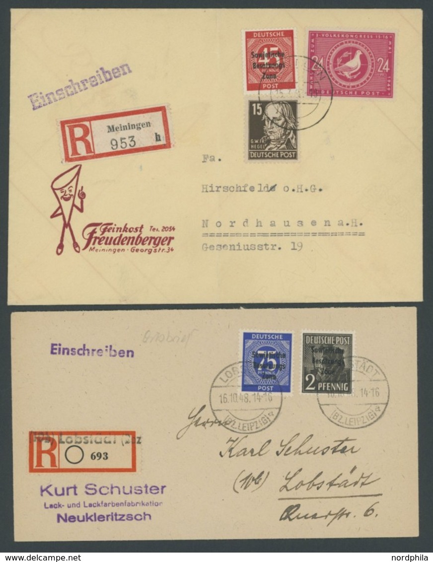 SAMMLUNGEN, LOTS 207-11 BRIEF, 1948, 14 Verschiedene Belege, Einige Bessere, Meist Pracht, Fundgrube! - Sonstige & Ohne Zuordnung