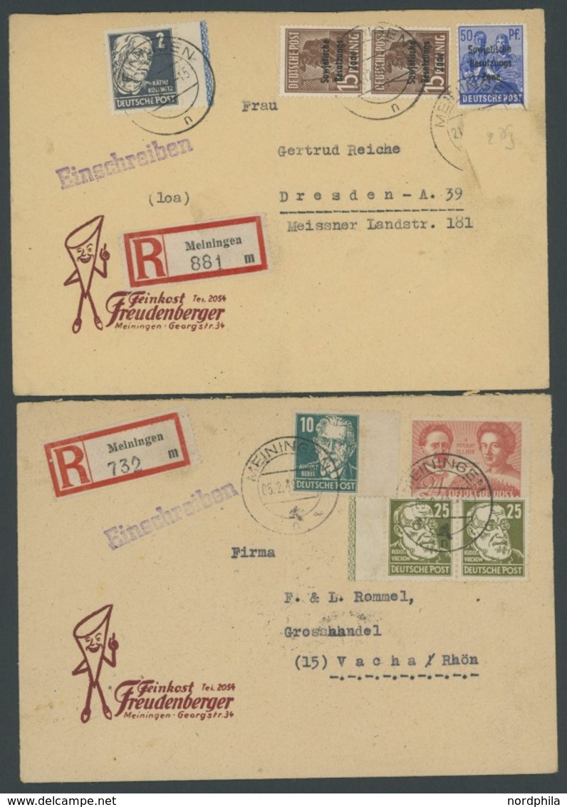 SAMMLUNGEN, LOTS Aus 212-27 BRIEF, 1948/50, 36 Fast Nur Verschiedene Belege Persönlichkeiten, Einige Bessere, Meist Prac - Other & Unclassified