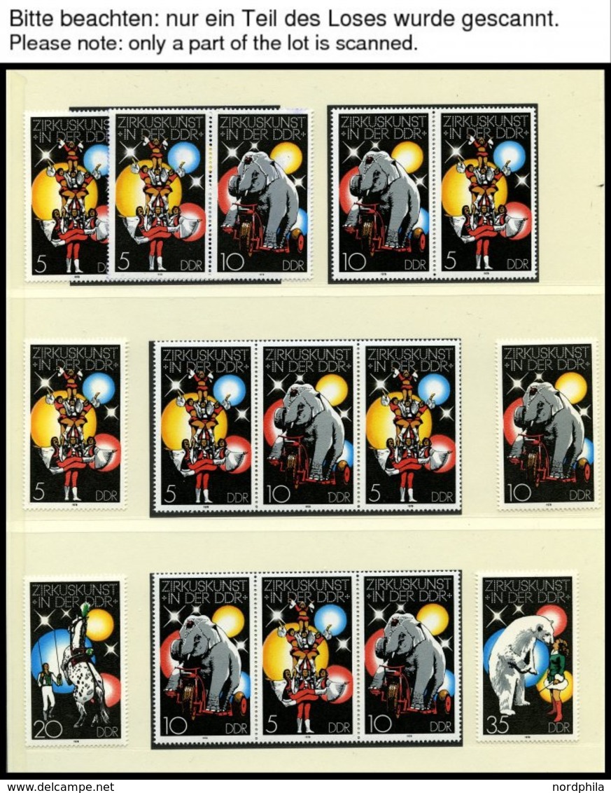 DDR 2364-67 **, 1978, Zirkus, Alle 16 Zusammendrucke Komplett (W Zd 394-401 Und S Zd 160-167), Pracht, Mi. 110.- - Used Stamps