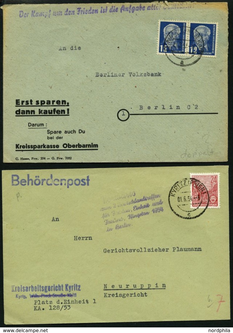 DIENSTMARKEN A Vorläufer: 1948 - ca. 1956, interessante Partie von über 100 Belegen Behördenpost, Fundgrube, besichtigen
