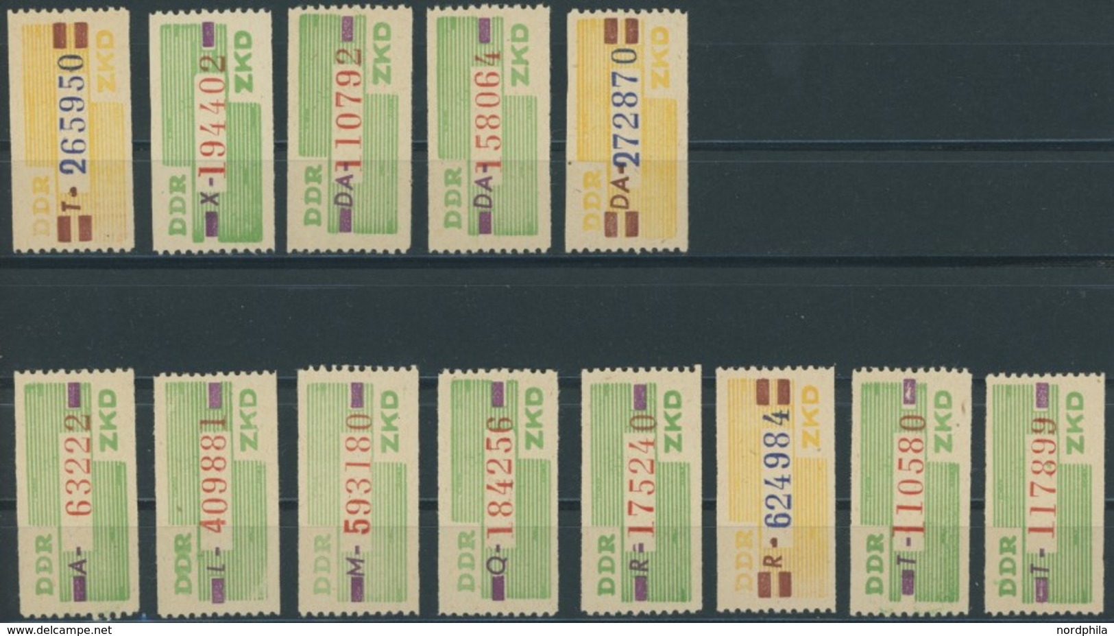 DIENSTMARKEN B D 24/5 **, 1959, 13 Verschiedene Postfrische Wertstufen Für Den ZKD, Pracht, Mi. 1590.- - Sonstige & Ohne Zuordnung