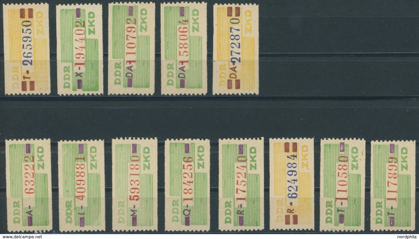 DIENSTMARKEN B D 24/5 **, 1959, 13 Verschiedene Postfrische Wertstufen Für Den ZKD, Pracht, Mi. 1590.- - Otros & Sin Clasificación