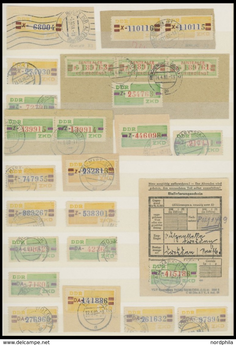 DIENSTMARKEN B D 24/5 O,BrfStk , 1959, 115 Verschiedene Gestempelte Wertstufen Für Den ZKD, Fast Nur Prachterhaltung, Mi - Otros & Sin Clasificación