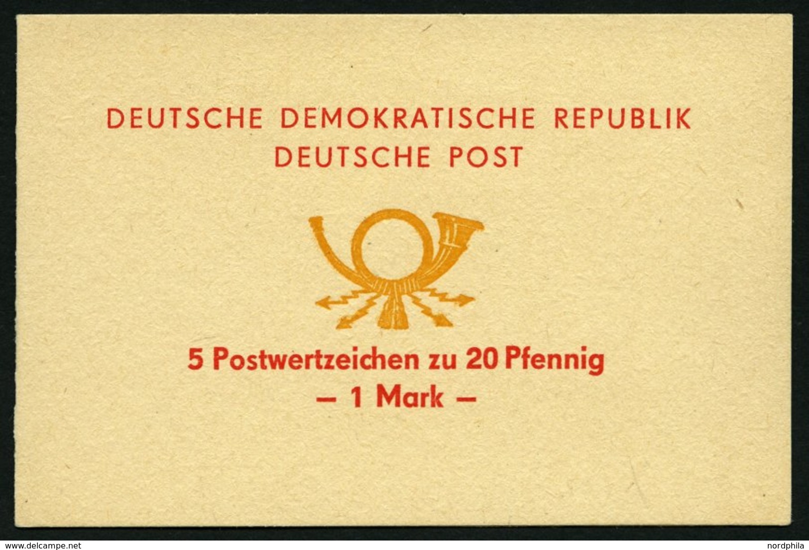 ZUSAMMENDRUCKE SMHD 2a **, 1971, Markenheftchen Posthorn, Text Rot, Posthorn Orange, Pracht, R!, Mi. 800.- - Se-Tenant