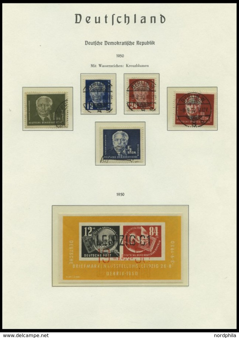 SAMMLUNGEN O, Von 1949-66 Gestempelte Sammlung DDR, Die Marxblocks Nur Gezähnt Vorhanden, Sonst Bis Auf Mi.Nr. 334 Und 3 - Colecciones