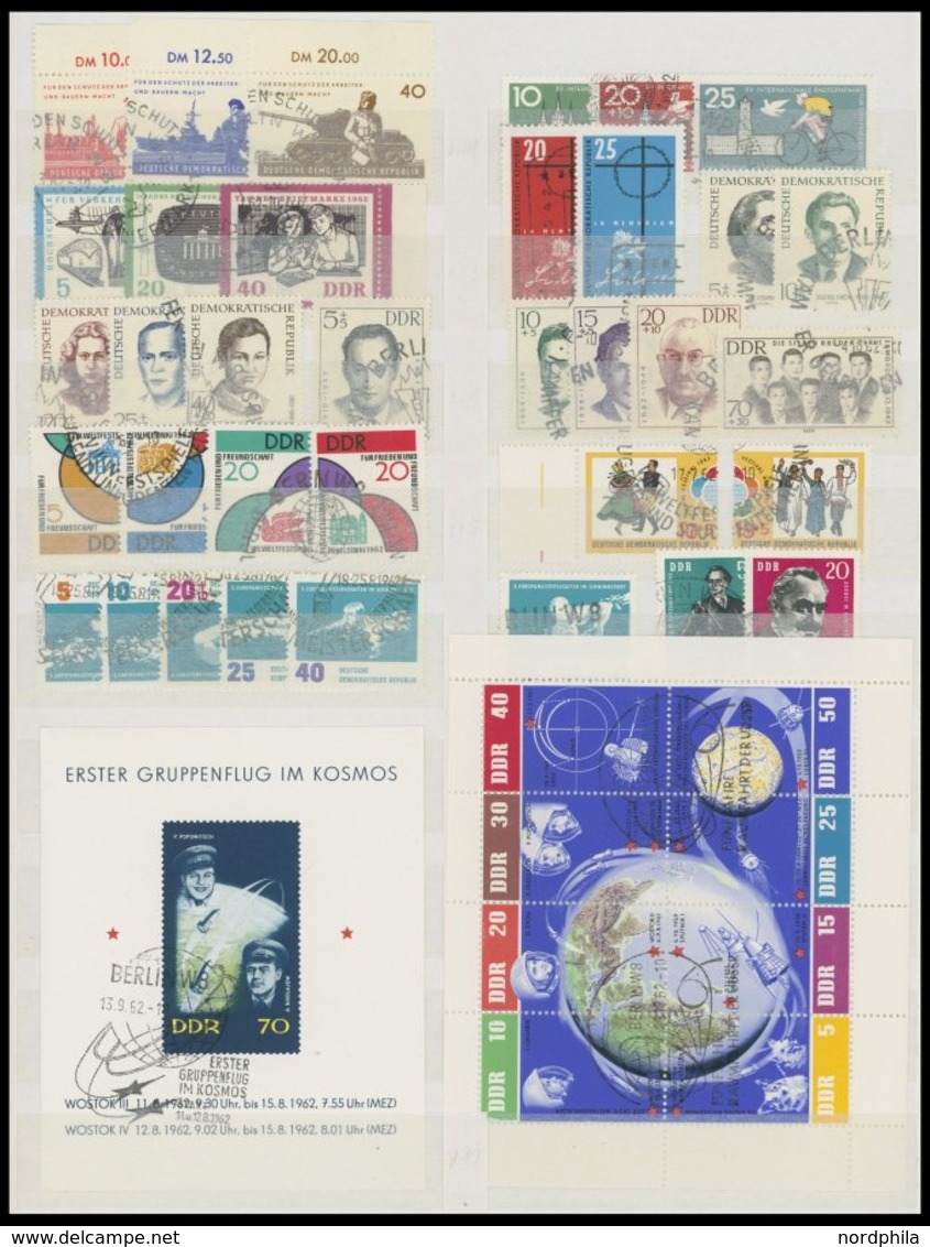 SAMMLUNGEN O, Gestempelte Sammlung DDR Von 1953-62 Im Einsteckbuch, Ab 1955 In Den Hauptnummern Fast Komplett, Dabei Ein - Collections