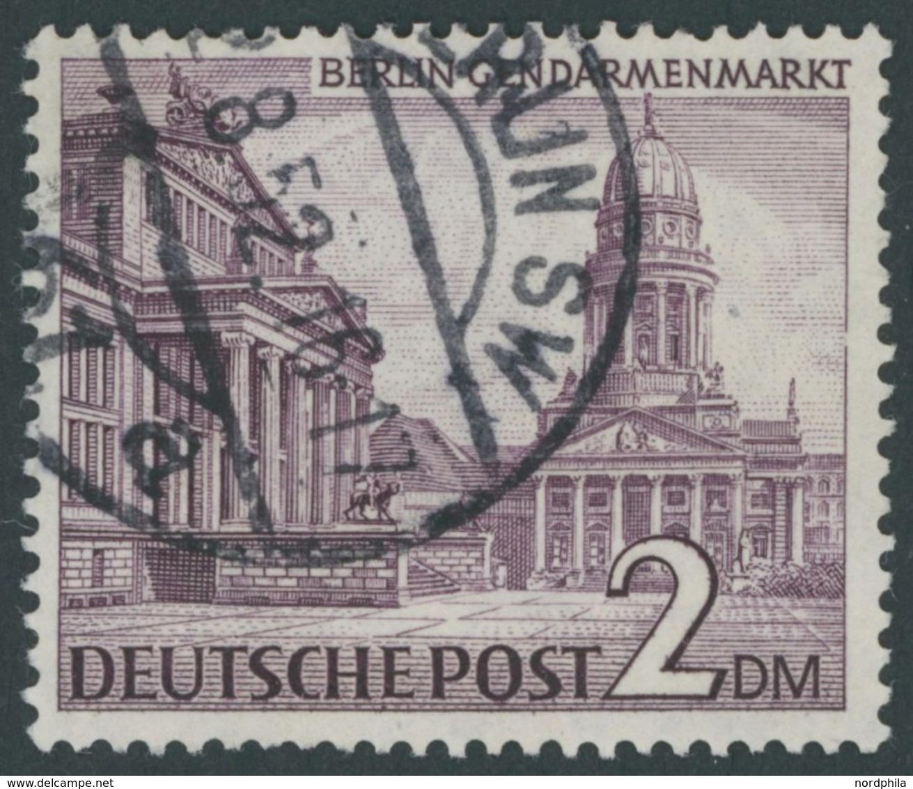 BERLIN 58X O, 1949, 2 M. Gendarmenmarkt, Wz. 1X, Normale Zähnung, Pracht, Mi. 300.- - Otros & Sin Clasificación