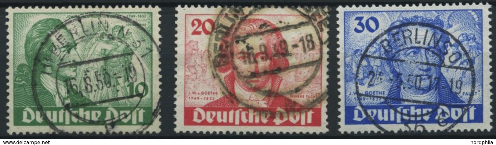 BERLIN 61-63 O, 1949, Goethe, Prachtsatz, Mi. 180.- - Sonstige & Ohne Zuordnung