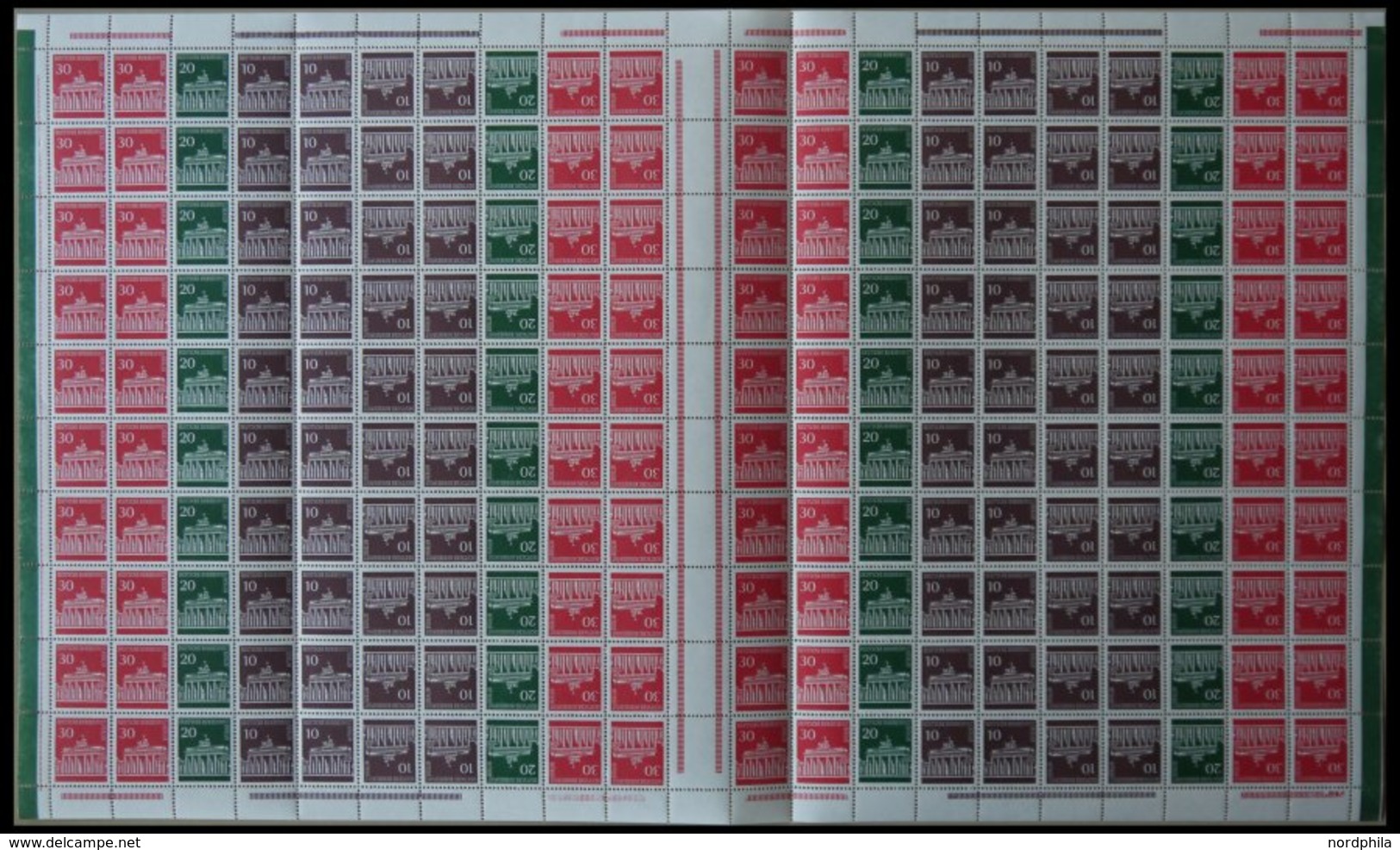 ZUSAMMENDRUCKE MHB 5 **, 1966, Markenheftchenbogen Brandenburger Tor, Pracht, Mi. 200.- - Se-Tenant