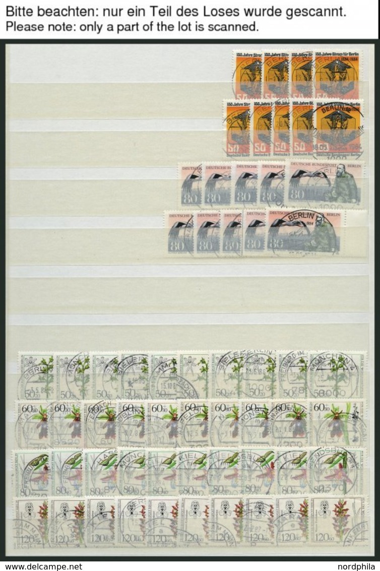 LOTS O, 1984-87, Saubere Dublettenpartie Der Sondermarken, 5-10x, Meist Zentrisch Gestempelt, Feinst/Pracht, Mi. über 10 - Used Stamps
