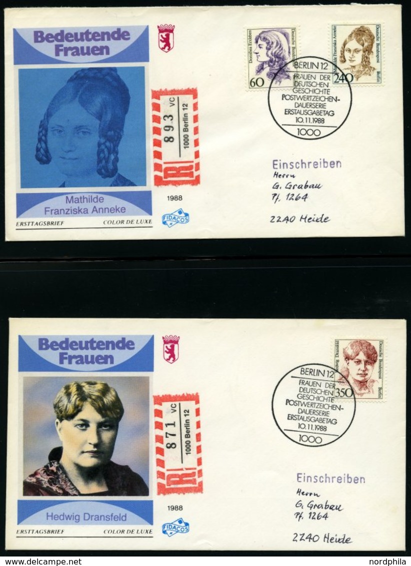 LOTS 1987-90, Wohl überkomplett Auf FDC`s, Dazu Diverse Einfache Briefe, über 250 Belege In 2 Dicken Briefalben, Fast Nu - Used Stamps