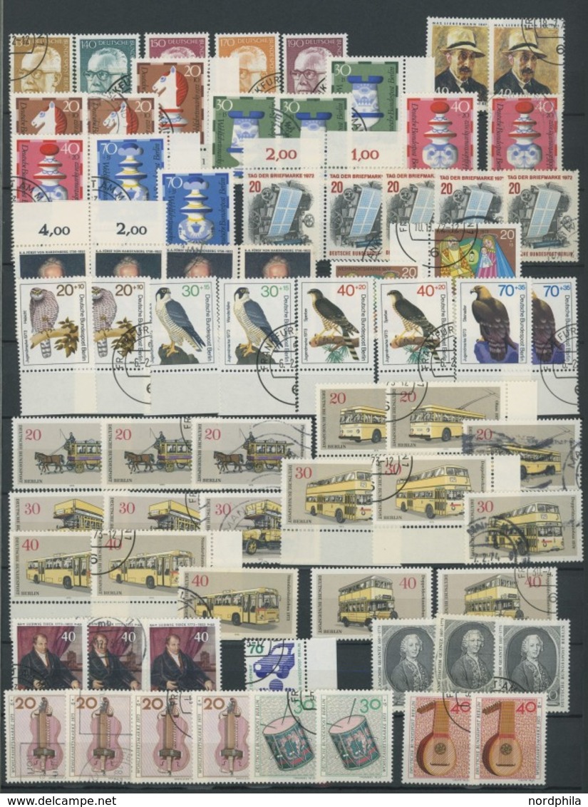 LOTS **,o , 1949-84, Gestempelte Dublettenpartie Sauber Im Einsteckbuch, Prachterhaltung - Usados