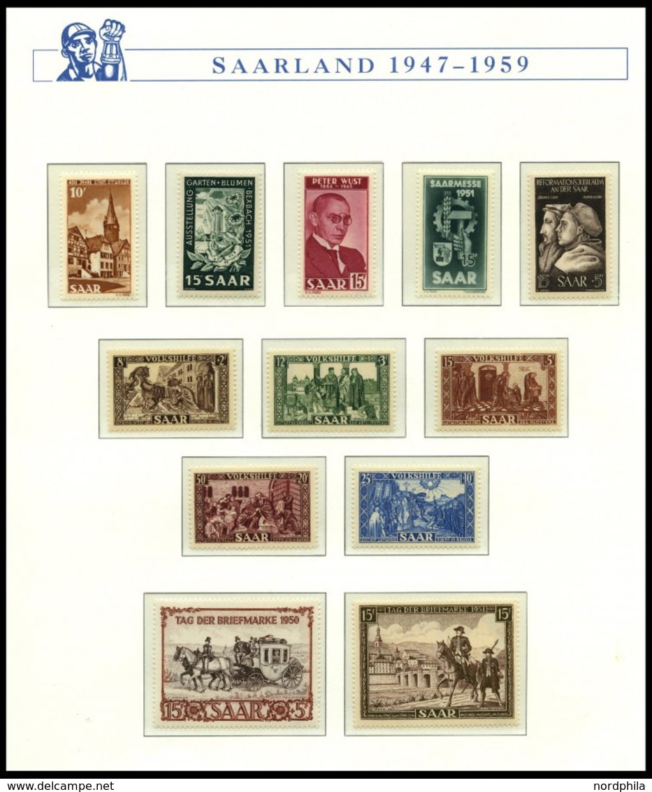 SAMMLUNGEN, LOTS **, 1947-59, Bis Auf Urdruck, Blocks Und Dienstmarken Postfrisch Komplett, Prachterhaltung, Mi. 1340.- - Other & Unclassified