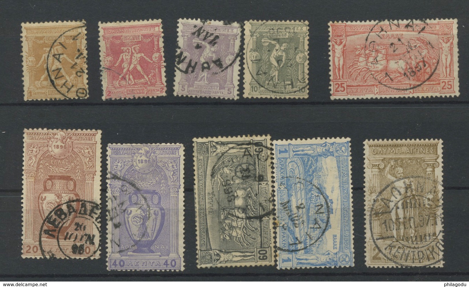 1896 Olympiques.  Ø Entre N° 101 Et 110. Yvert Cote 120,-Euros - Used Stamps