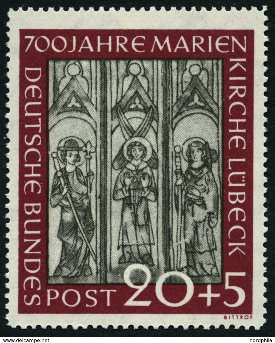 BUNDESREPUBLIK 140 **, 1951, 20 Pf. Marienkirche, Pracht, Mi. (100.-) - Sonstige & Ohne Zuordnung