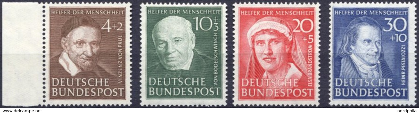 BUNDESREPUBLIK 143-46 **, 1951, Helfer Der Menschheit, Prachtsatz, Mi. 140.- - Sonstige & Ohne Zuordnung