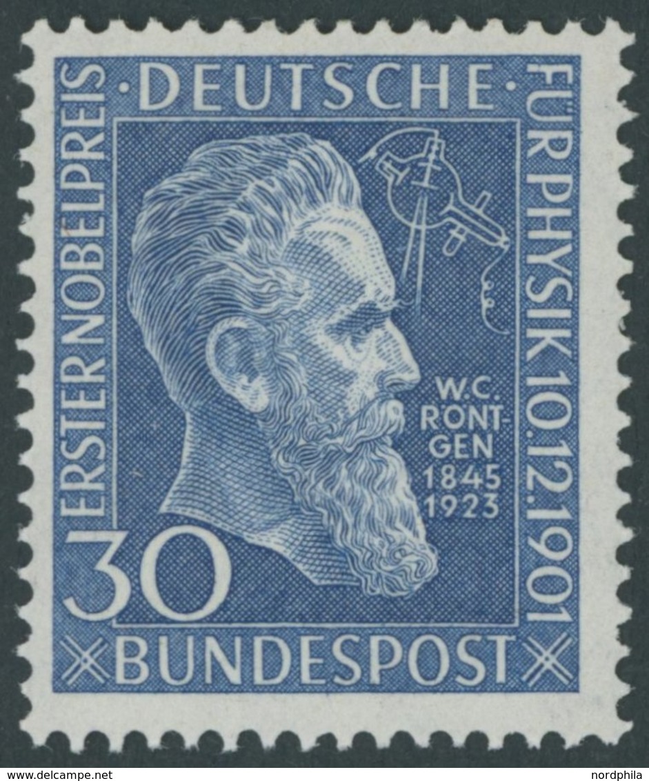 BUNDESREPUBLIK 147 **, 1951, 30 Pf. Röntgen, Postfrisch, Pracht, Mi. 80.- - Otros & Sin Clasificación